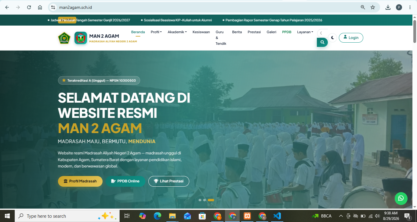 MAN 2 AGAM - Website Sekolah
