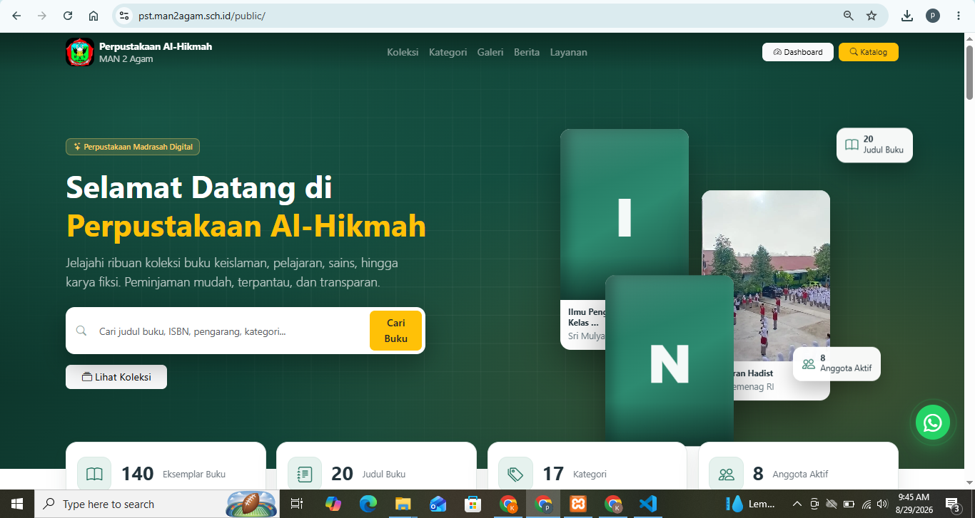 Aplikasi Perpustakaan MAN 2 AGAM